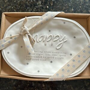 Mudpie Happy definition plate